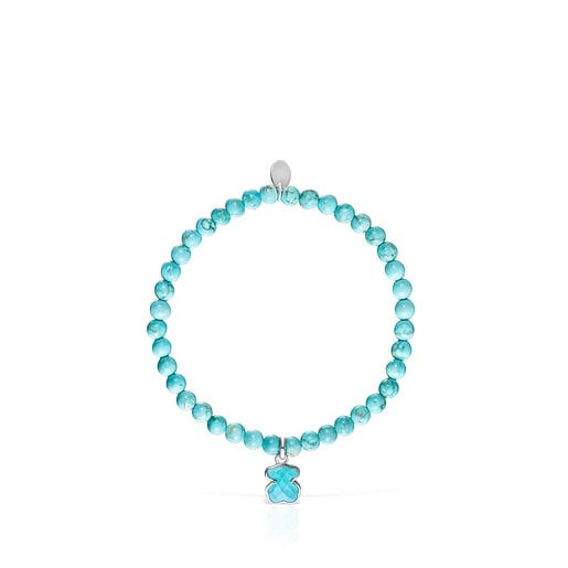 Pulsera de plata y magnesita teñida TOUS Icon Color