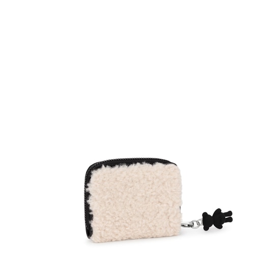 Бежевый кошелек для мелочи Amaya Warm среднего размера