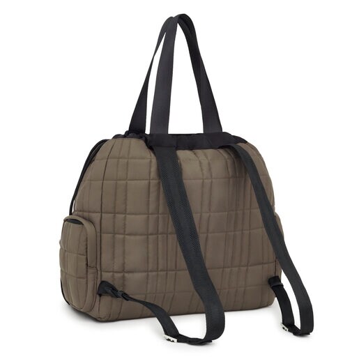 Extralarge khakicolored TOUS Empire Padded Backpack TOUS