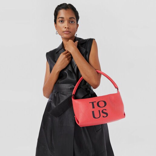 Bolso de hombro de piel coral TOUS Balloon