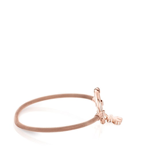 Rose Vermeil Silver and rose IP Steel Hold Bracelet