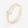 Pulsera espiral de oro con dos diamantes TOUS ATELIER