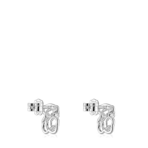 Pendientes oso de plata Bickie