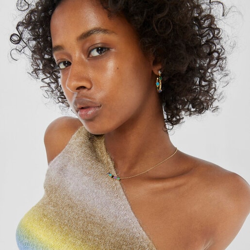 Колье Glory из вермеля с драгоценными камнями