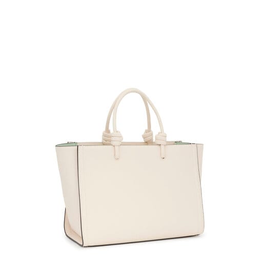 حقيبة تسوق La Rue New Amaya متوسطة الحجم من TOUS باللون البيج
