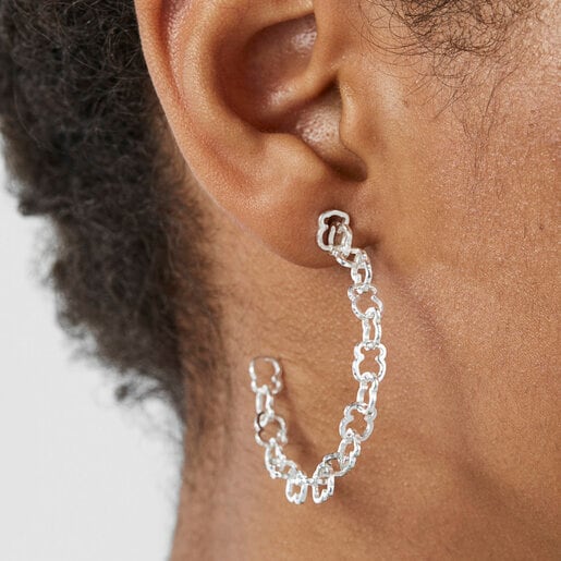 TOUS Carrusel bear-motif Hoop earrings | TOUS