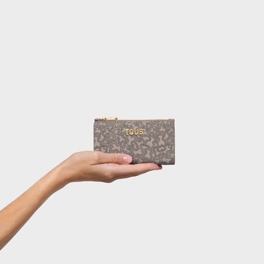 ארנק Kaos Mini Lines בצבע חום-אפרפר