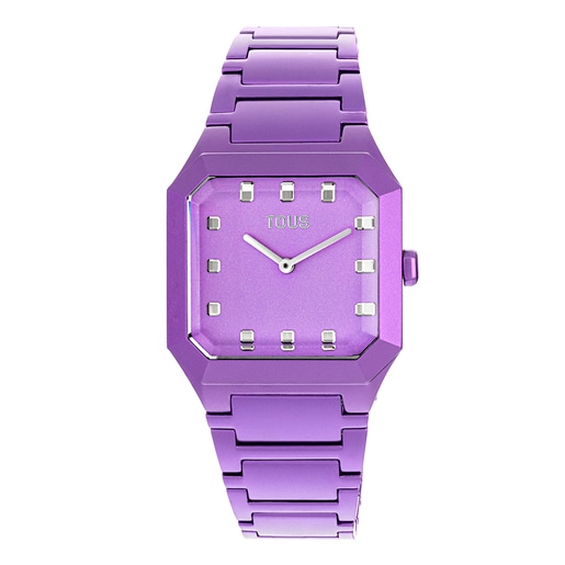 Karat Squared Analogue watch with lilac-colored aluminum strap