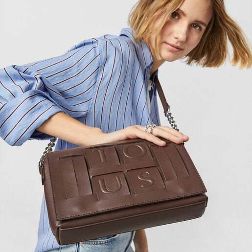 Маленькая коричневая сумка-кроссбоди TOUS Damas