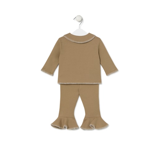 Baby girl's outfit in Cosmic ecru