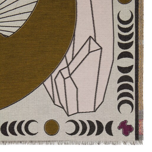 Foulard de jacquard beige TOUS Magic Nature