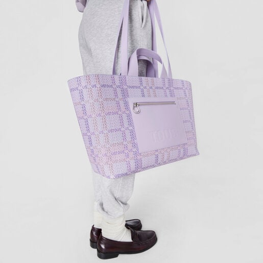 Capazo mediano malva TOUS Cecilia