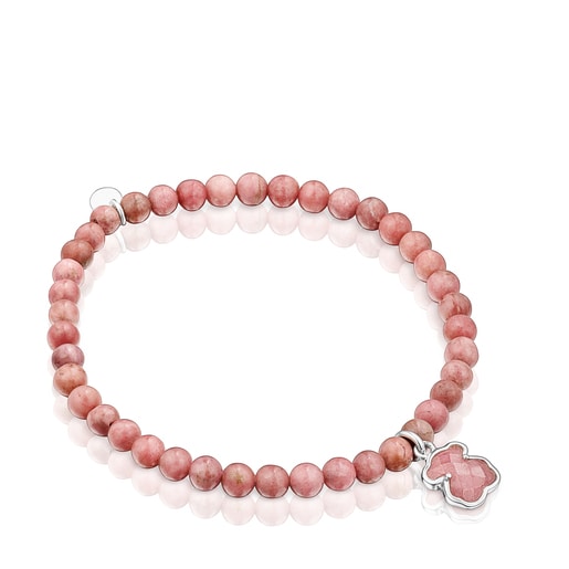 Silver and rhodonite TOUS Icon Color bracelet