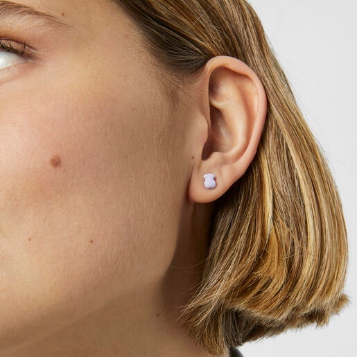 Pack de aretes con motivos de esmalte de colores TOUS Joy Bits