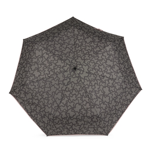 Коричнево-черный складной зонт Kaos Icon