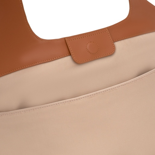 Capazo grande camel TOUS Lirio Rafia