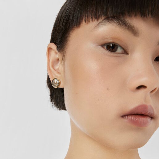 עגילי Twiling מוורמיל כסף וכסף כהה