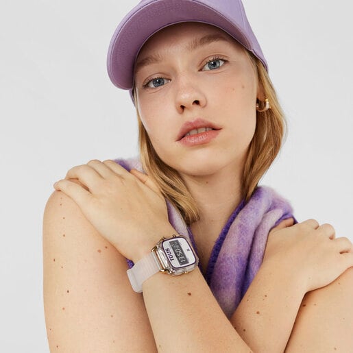 שעון דיגיטלי D-Logo Fresh מפוליקרבונט עם רצועת סיליקון בצבע לבן