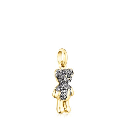 Colgante con baño de oro 18 kt sobre plata y iolita TOUS Teddy Bear Splash