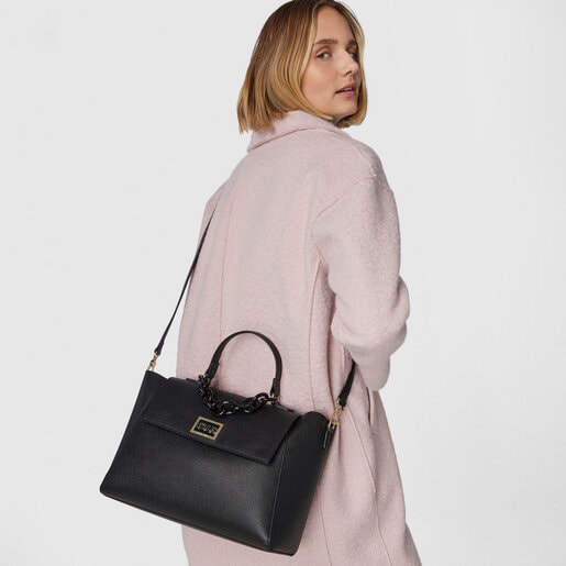 Городская черная сумка TOUS Funny большого размера