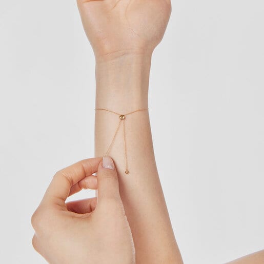 Gold TOUS Mama Mom Bracelet with cultured pearl