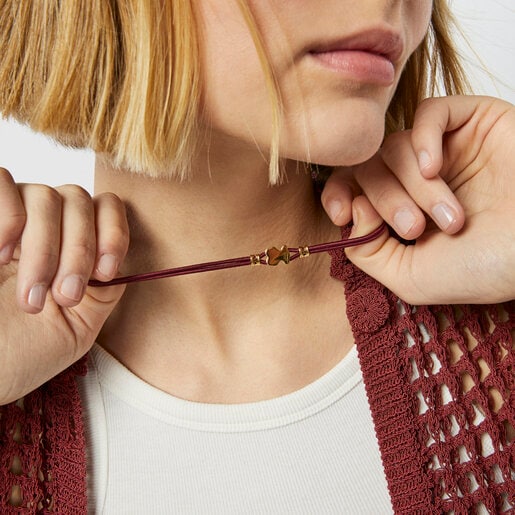 Burgundy Sweet Dolls Elastic Necklace