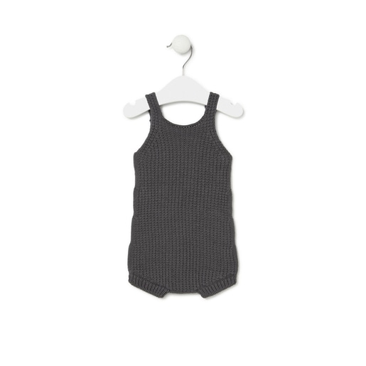 Baby romper in Tricot grey
