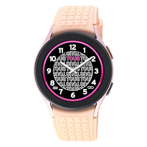 Reloj smartwatch con correa de nylon y correa de silicona rosa T-Band