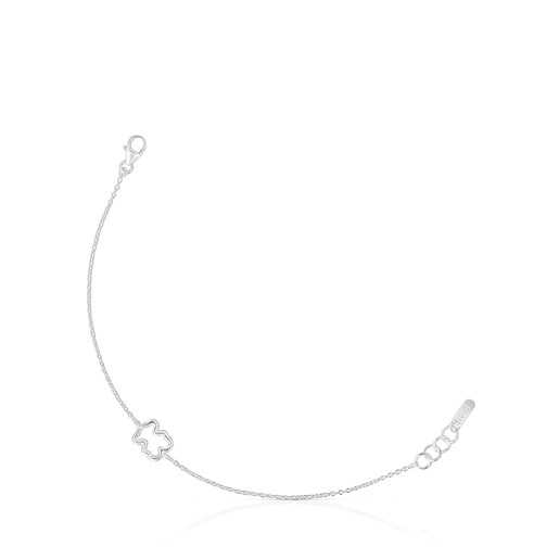 Silver Chain bracelet with bear motif New Silueta