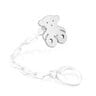 Silver Sweet Dolls large bear Pacifier clip