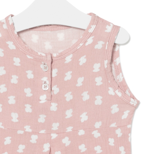 Babygrow s/m curto Bear Rosa