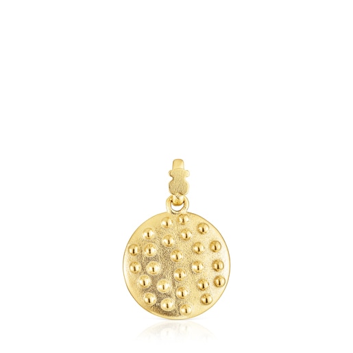 Silver vermeil Virtual Garden Medallion pendant | TOUS