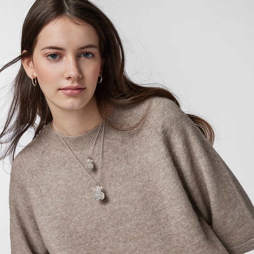 תליון דובי בכסף מושחר