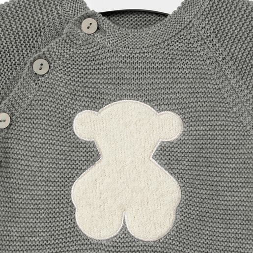 Conjunto de bebé de recién nacido Tricot gris