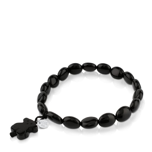 Silver TOUS Color Bracelet with Onyx