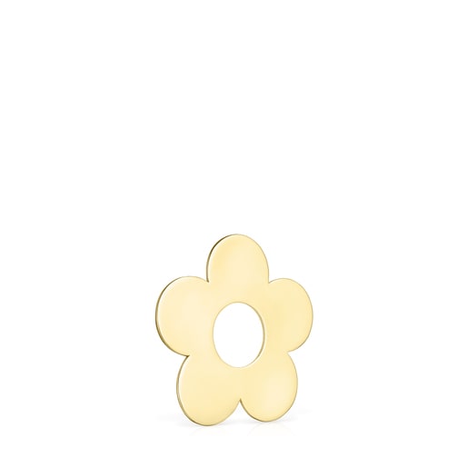 Colgante pequeño Hold Metal flor con baño de oro 18 kt sobre plata