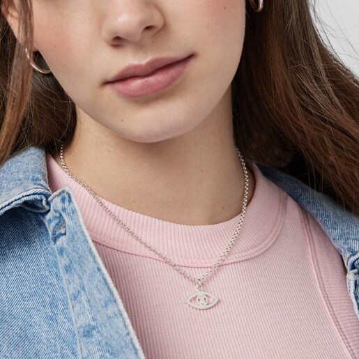 Серебряная подвеска-глаз TOUS Good Vibes