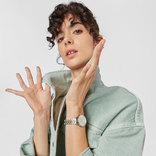 Часы Len из стали c ионным напылением двух золотистых оттенков