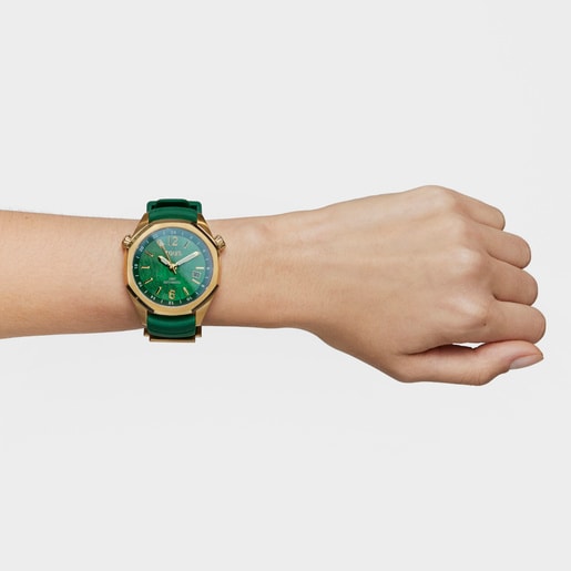 gmt automatic Watch with silicone strap