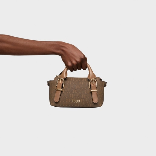 Small earth-colored TOUS Buckles Silhouette bowling bag