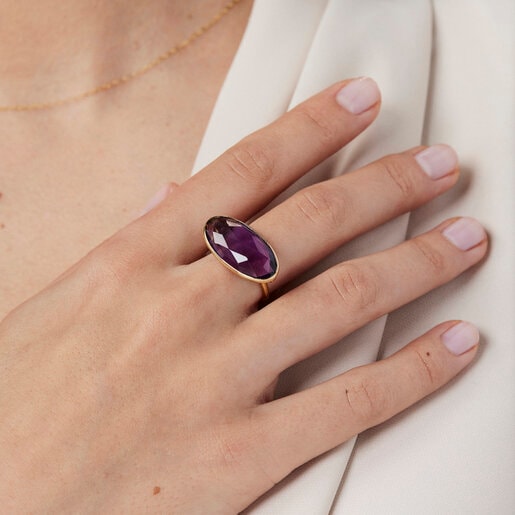 Anillo tous amatista hot sale