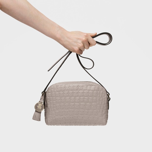 Кожаная Сумка-мессенджер Sherton темно-серого цвета