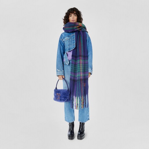 パープルのマフラー TOUS Olympe Check