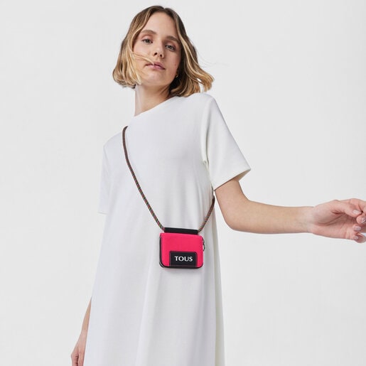 Porte-monnaie TOUS Empire Cotton moyen rose fluo
