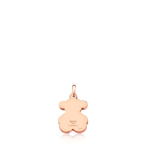 Medium Rose Silver Vermeil Sweet Dolls bear Pendant | TOUS