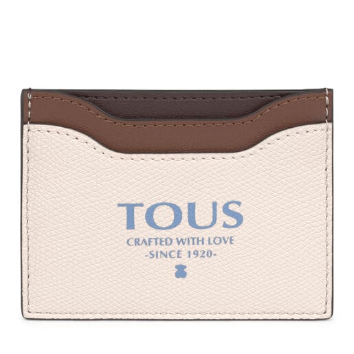 Beige and brown TOUS Essential flat Cardholder