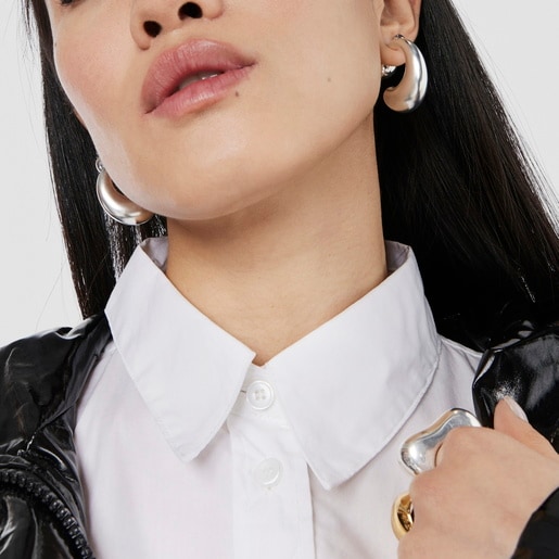 Large silver Hoop earrings TOUS Balloon