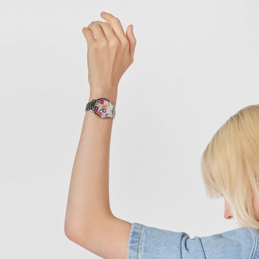 Reloj analógico TOUS Mimic de acero con estampado