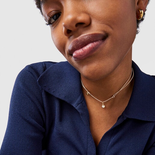 שרשרת מג'יק נייצ'ר עם אבן ירח וחוט בז'