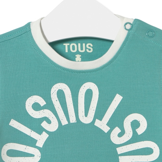 T-shirt with circular TOUS logo in Casual mist